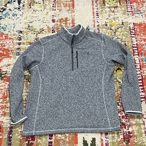 The North Face Gray 1/4 Zip Up Fleece Coat Outwear Coat Jacket Men's XL